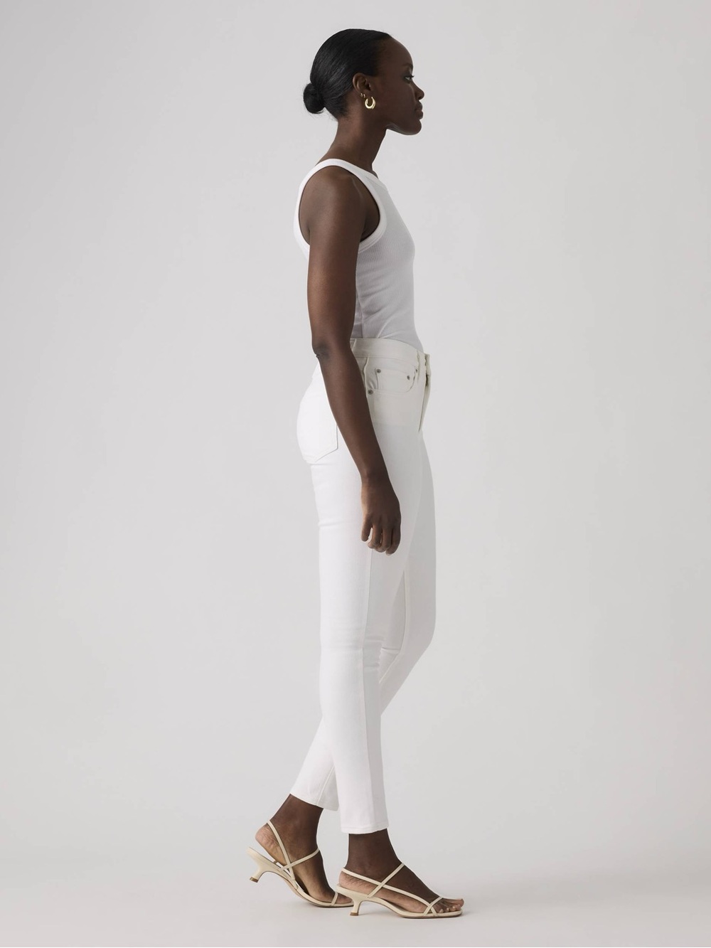 Levi's Women’s 721 Crisp White High Rise Skinny Jeans Size 24W - Picture 4 of 15